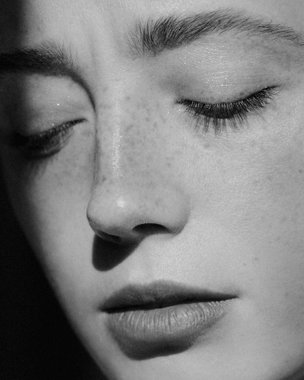 Close-up portrait — skin quality, complexion and texture